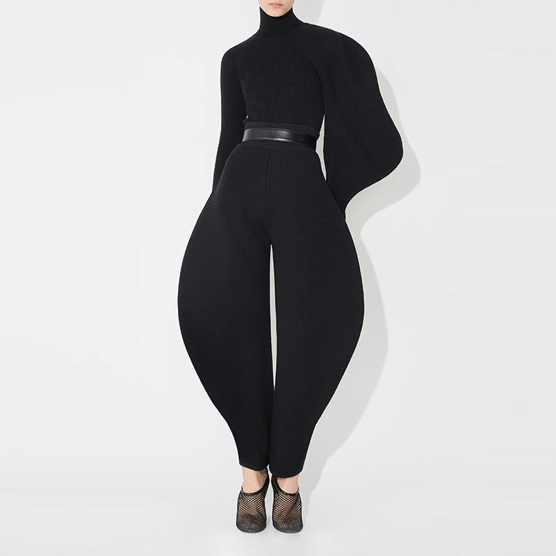 Maxime High Waist Long Solid Street Hipster Pants - MAXIME