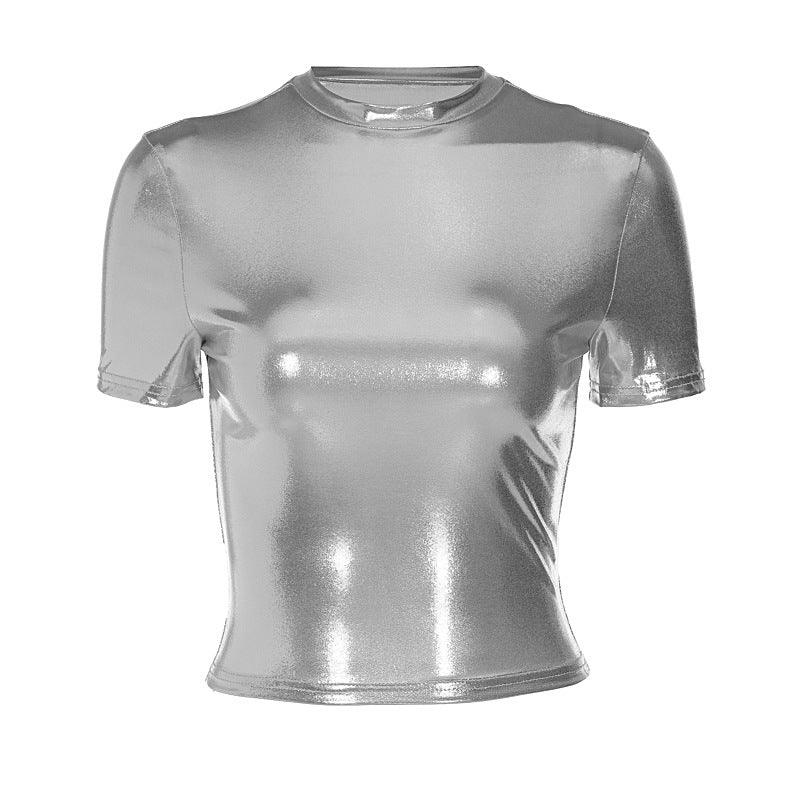 Metallic Crewneck Short Sleeves - MAXIME