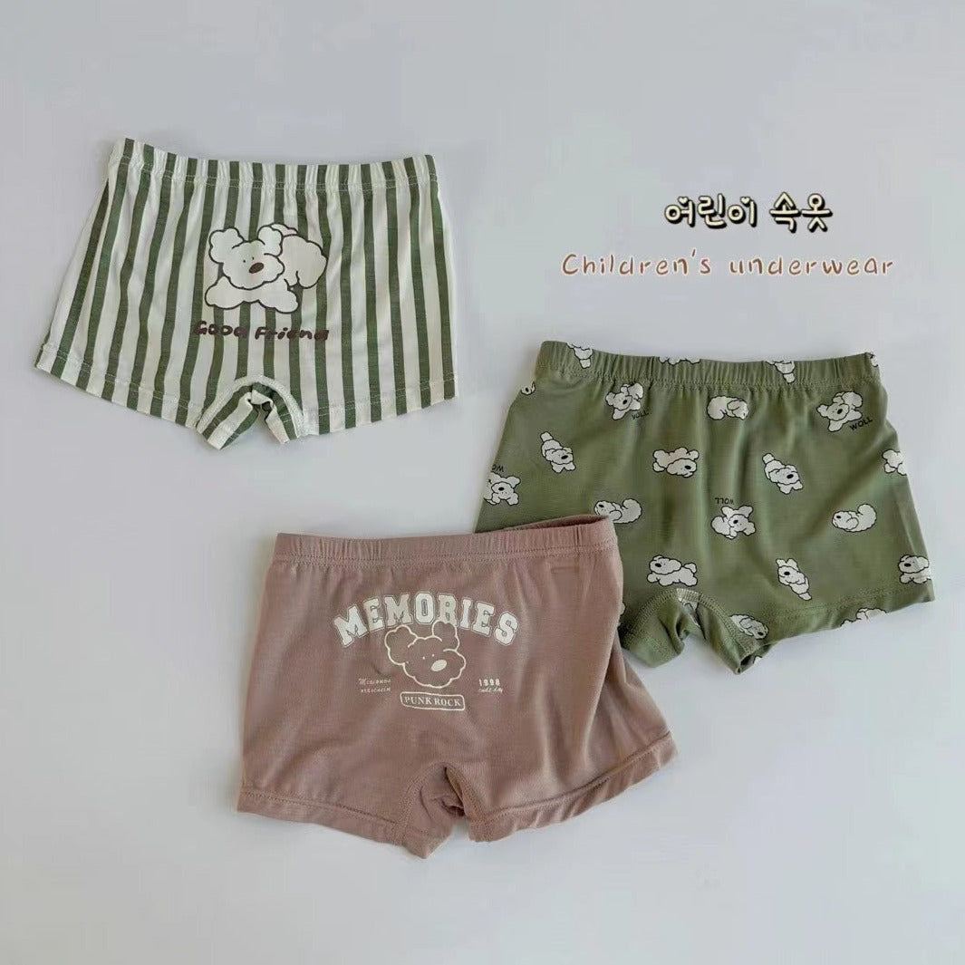 Three-piece Set Children's Underwear Kindergarten Boxer Shorts - MAXIME