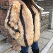 Artificial Fox Fur Marbled Fur Coat - MAXIME