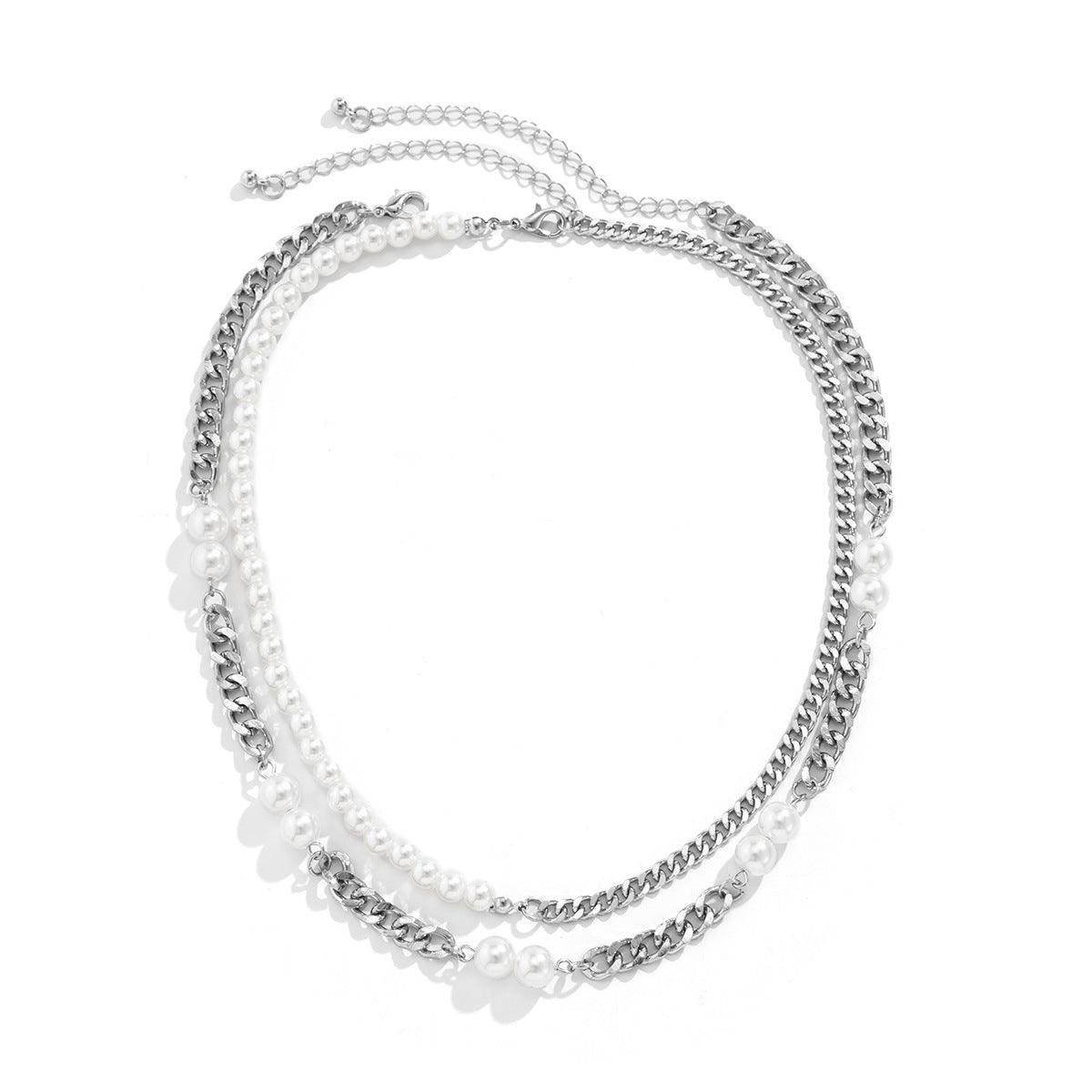 Stitching Pearl Necklace Trendy - MAXIME