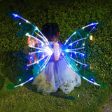 Girls Electrical Butterfly Wings With Lights Glowing Shiny Dress - MAXIME