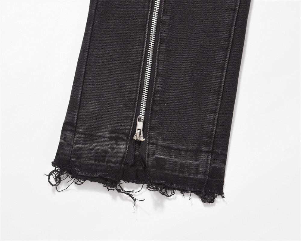 Frayed Cat Beard Straight Casual Pants - MAXIME