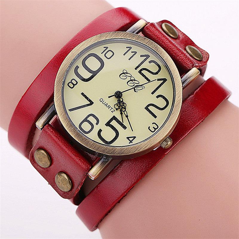 Layer Cowhide Retro Watch - MAXIME