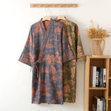 Men's Cotton Long Dress Bathrobe - MAXIME