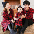 Mother and child red plaid shirt parent-child outfit - MAXIME