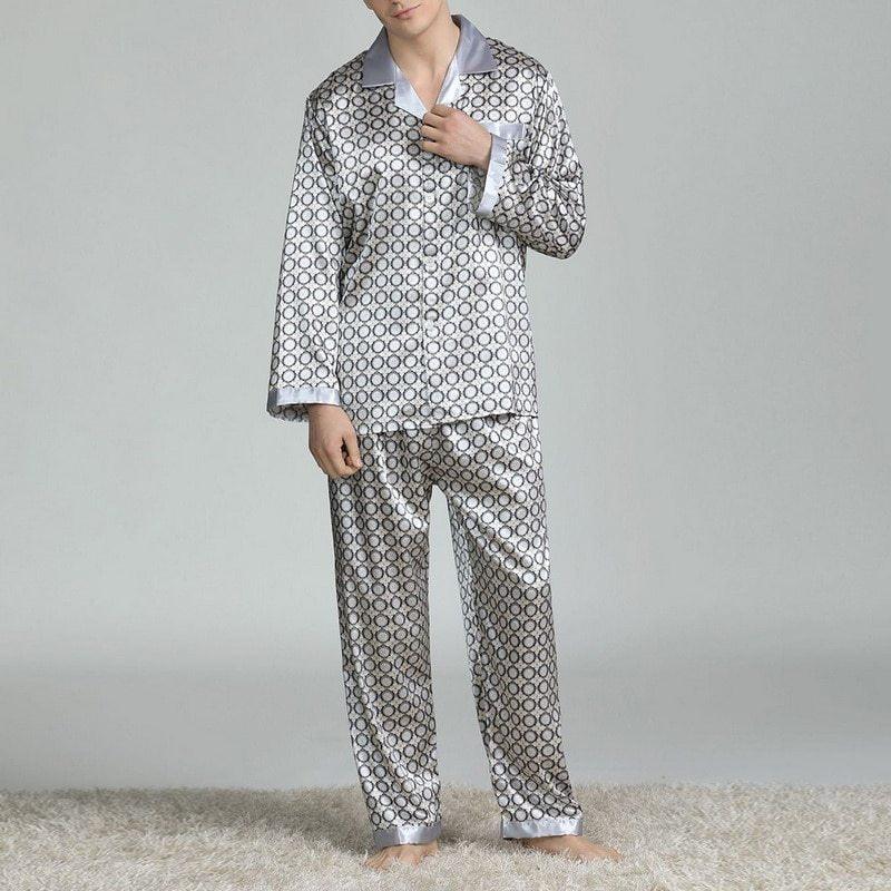 Men's Pajamas Spring And Summer Long-Sleeved Suit - MAXIME