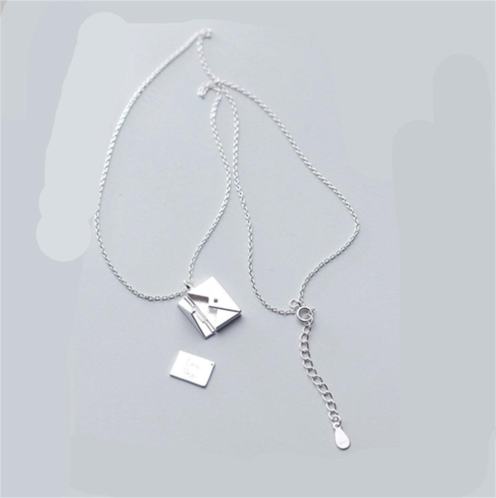 Letter Envelope Pendant Confession Locket Necklace Jewelry Special Gifts - MAXIME