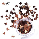 Gradient Maple Leaf Nail Sequins - MAXIME