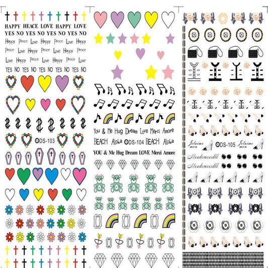 Watermark sticker decal nail sticker - MAXIME