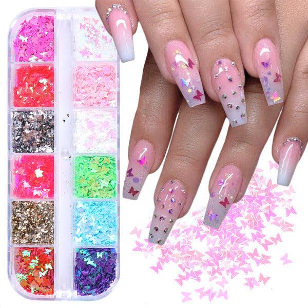 Symphony butterfly sequin nail decoration - MAXIME