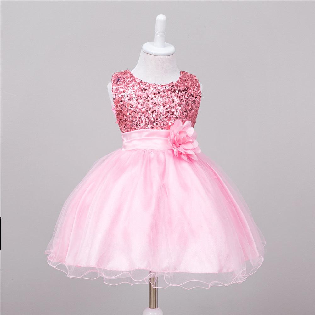 Baby Sequin Dress Flower Girl Wedding Princess Dress - MAXIME