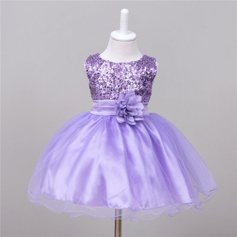 Baby Sequin Dress Flower Girl Wedding Princess Dress - MAXIME