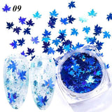 Gradient Maple Leaf Nail Sequins - MAXIME