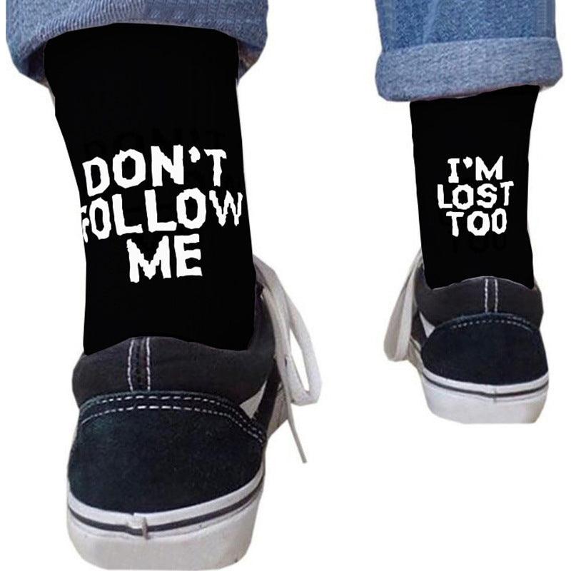 English alphabet socks ins tide socks - MAXIME