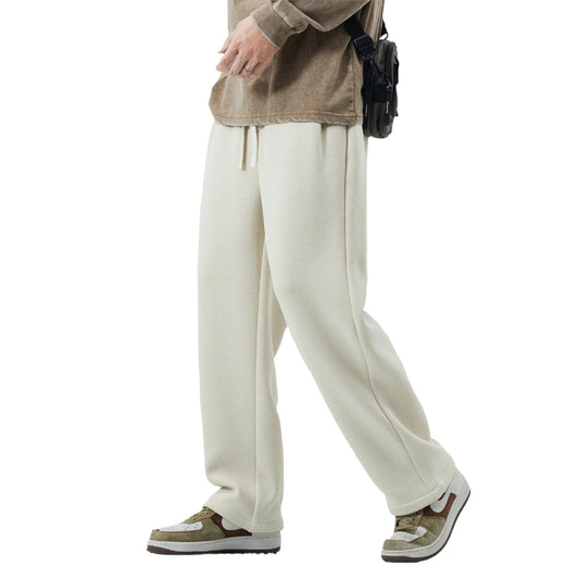 Straight Drooping Fleece-lined Pants - MAXIME