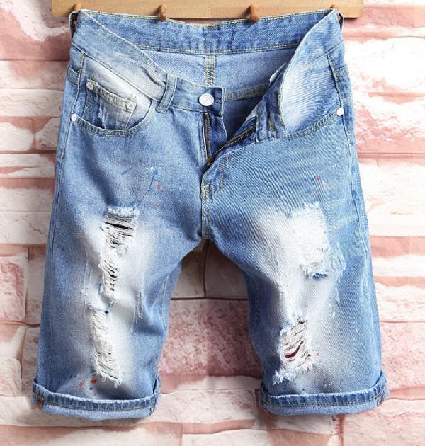 Maxime Ripped Jeans Shorts - MAXIME