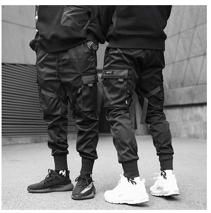 Hot Sale Men Black Hip Hop Cargo Pants - MAXIME