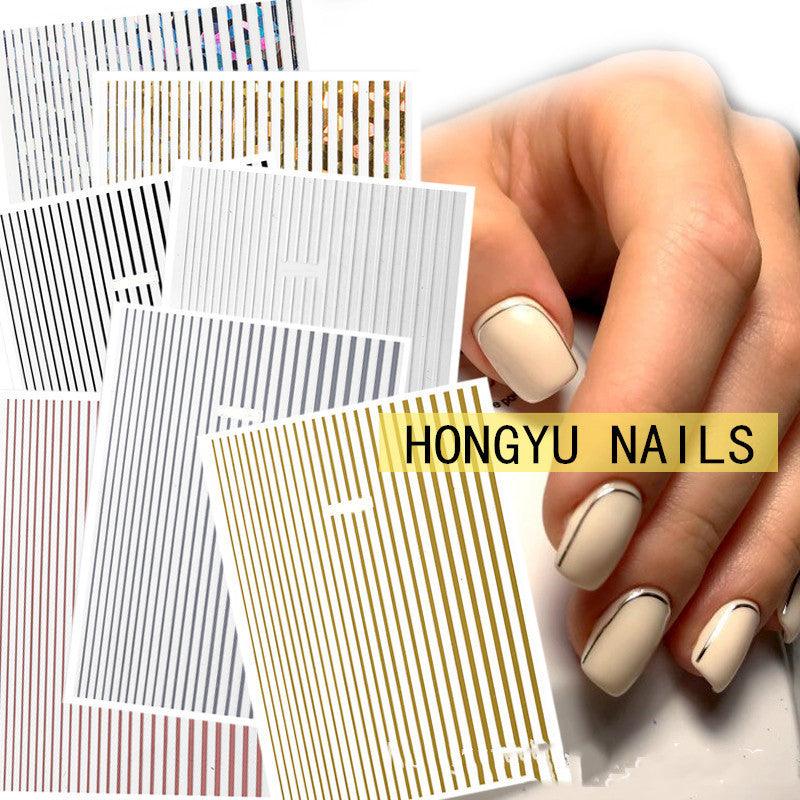 Nail art fluorescent line adhesive stickers - MAXIME