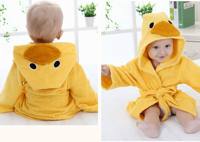 Cartoon Cute Animal Modeling Baby Bath Towels Baby Bathrobes Cotton Children's Bathrobes Baby Hooded - MAXIME