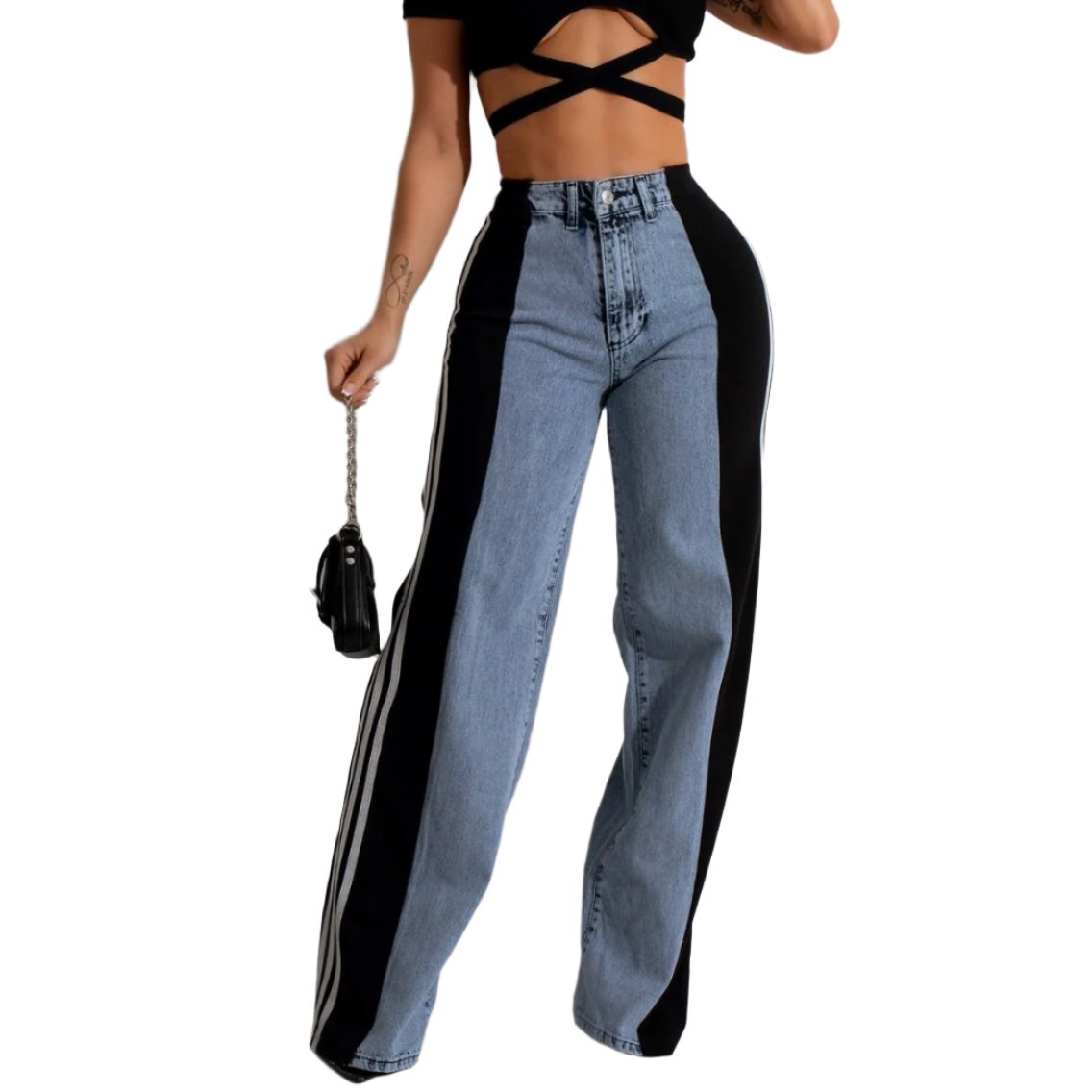 Casual High Waist Elastic Straight Leg Trousers - MAXIME