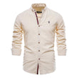 Men's Cotton And Linen Casual Long Sleeve Shirt - MAXIME