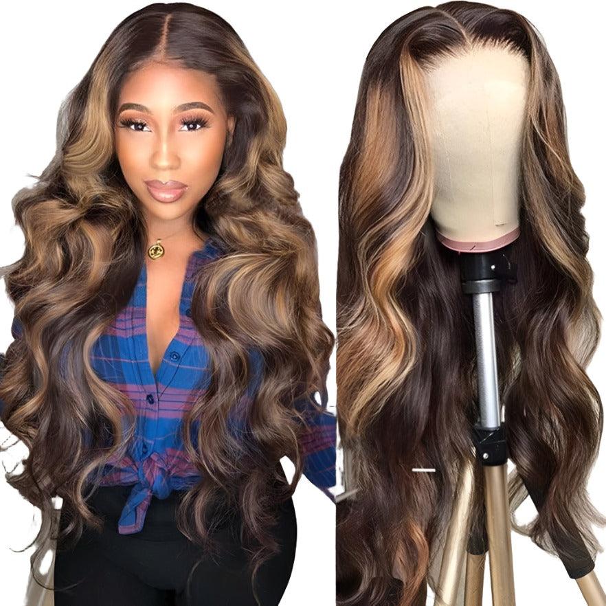 Medium And Long Curly Fashion Female Big Wave Real Human Hair Wig - MAXIME