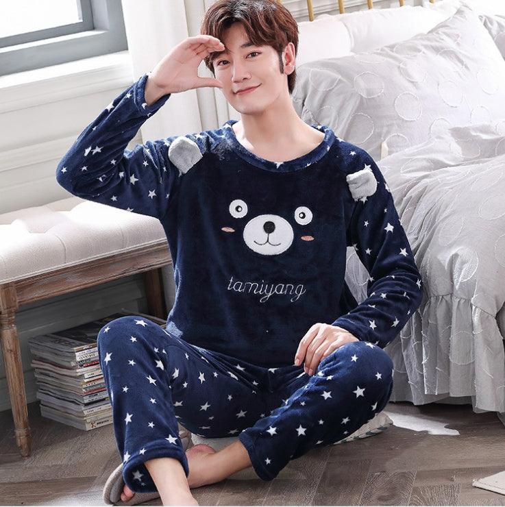 Thickened Plus Cartoon Men's Pajamas - MAXIME