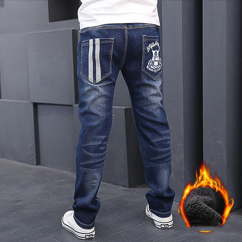 Warm and fleece boy jeans - MAXIME