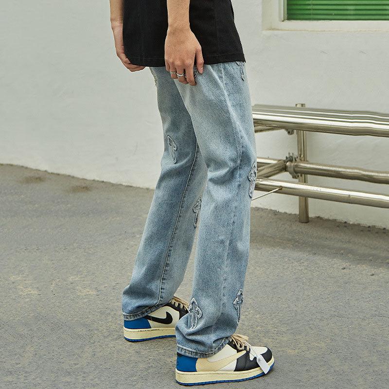 Men's Ins Fashionable Retro Straight Washed Loose Casual Trousers - MAXIME