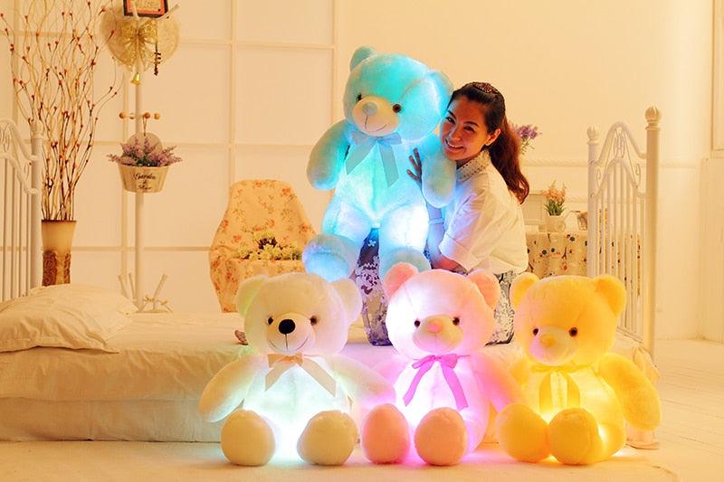 LED Teddy Bear Stuffed Animals Plush Toy Colorful Glowing - MAXIME