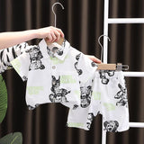 Baby Lapel Short Sleeve Shirt Suit - MAXIME