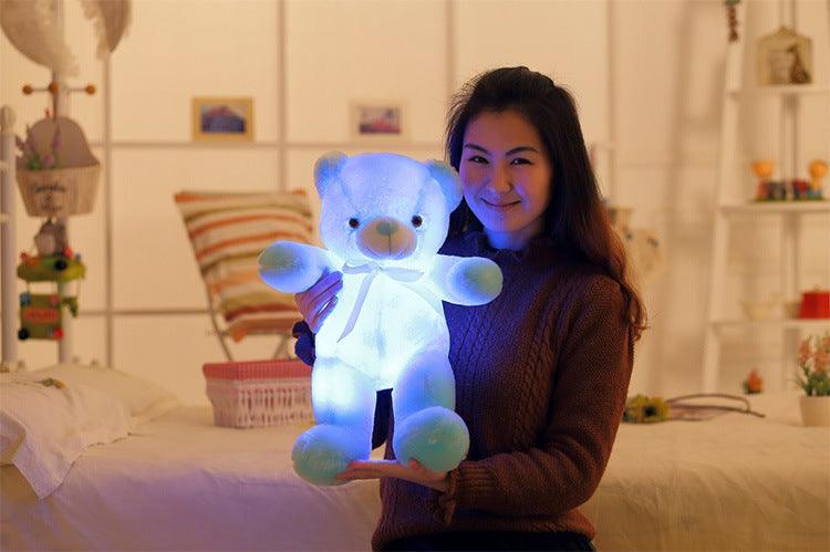 LED Teddy Bear Stuffed Animals Plush Toy Colorful Glowing - MAXIME