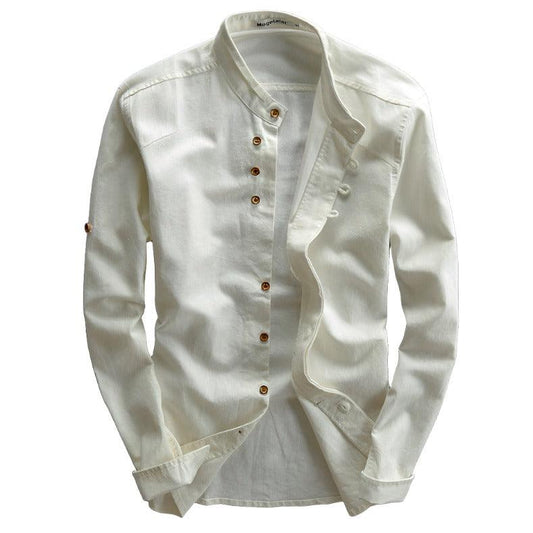 Men's Casual Slim Cotton Linen Shirt - MAXIME