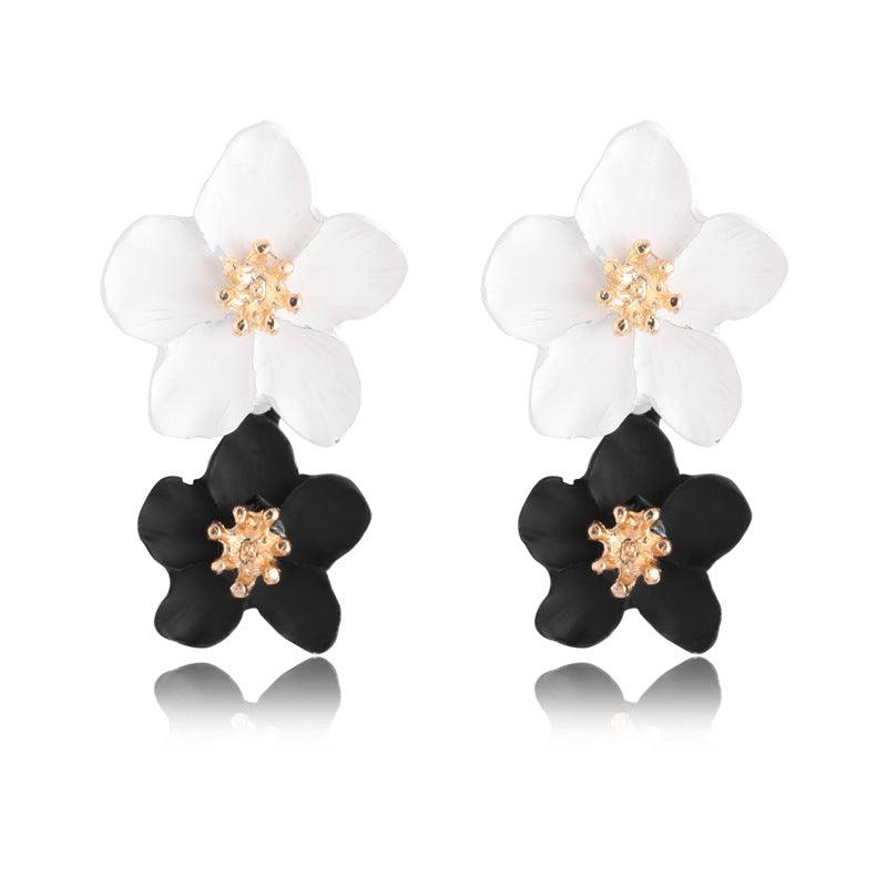 Multicolor trendy flower earrings - MAXIME