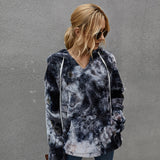 Tie-Dye Hooded Thick Sweater