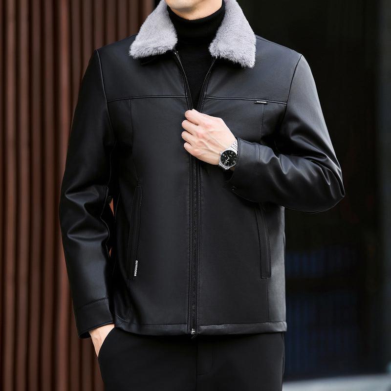 Leather Down Jacket Men's Autumn And Winter - MAXIME