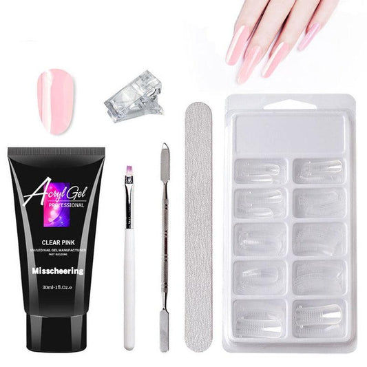 Gel Nail Art Without Paper Holder Quick Model Painless Crystal Gel Set - MAXIME