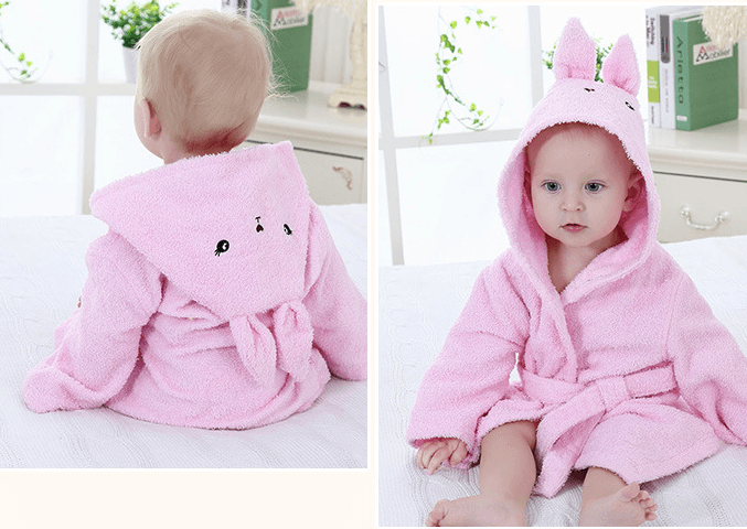 Cartoon Cute Animal Modeling Baby Bath Towels Baby Bathrobes Cotton Children's Bathrobes Baby Hooded - MAXIME