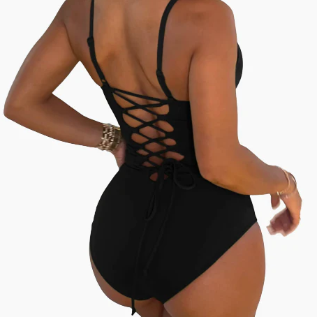 Triangle One-piece Swimsuit Womens Clothing - MAXIME