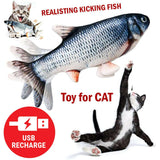 Electric Fish Cat Toy Realistic Interactive Kicker Jumping Dancing Kitten Toys - MAXIME