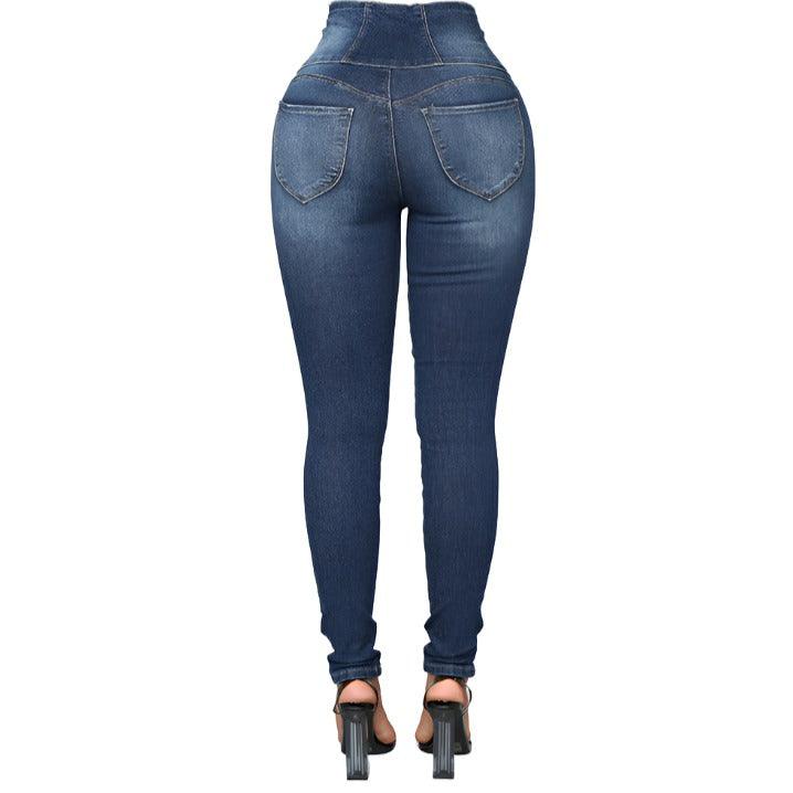 Women's High Waist Slim Jeans - MAXIME