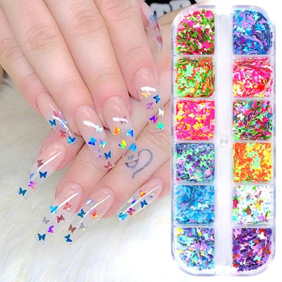 Symphony butterfly sequin nail decoration - MAXIME