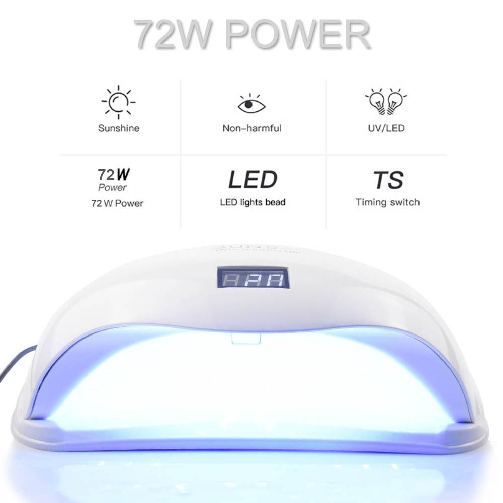 72W UVLED Dual Light Solar Nail Lamp - MAXIME