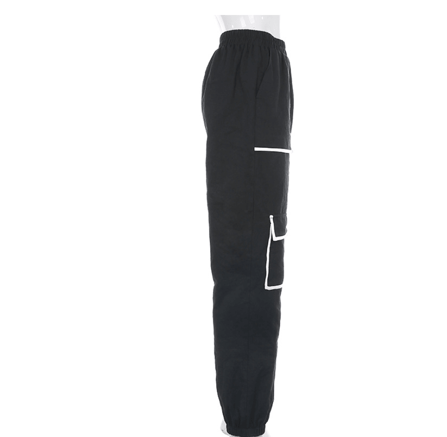 White Stripe Cargo Pants - MAXIME