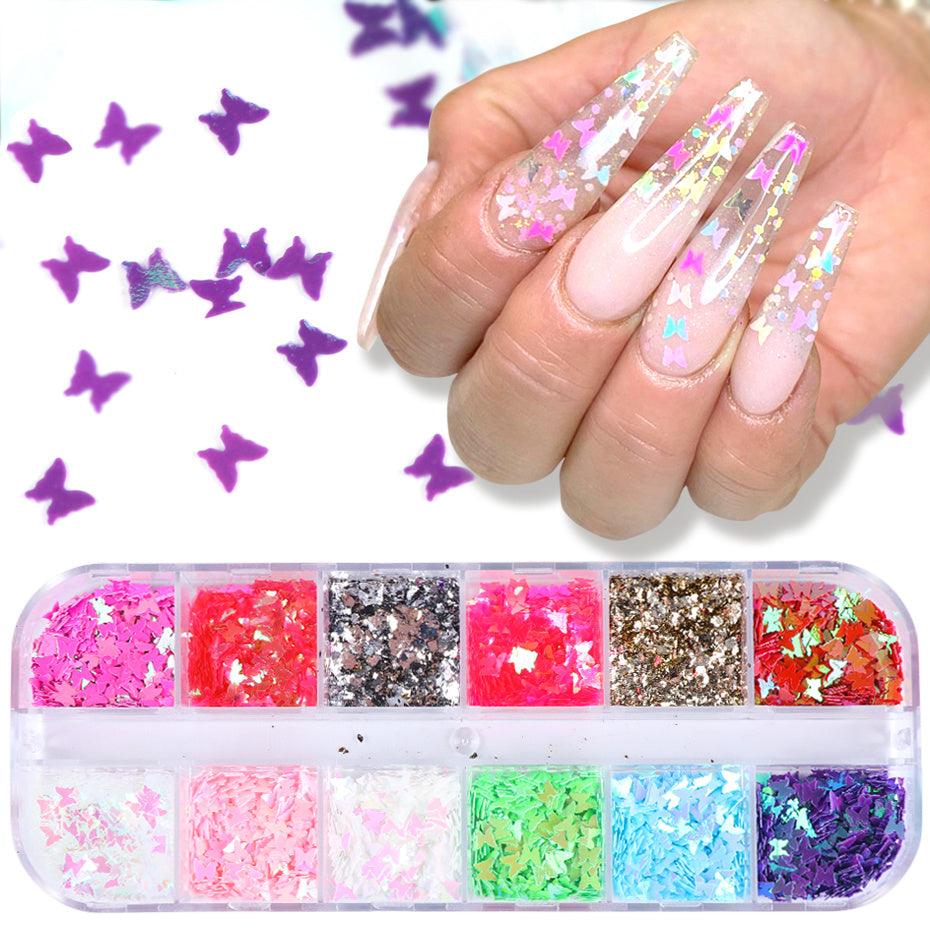 Symphony butterfly sequin nail decoration - MAXIME