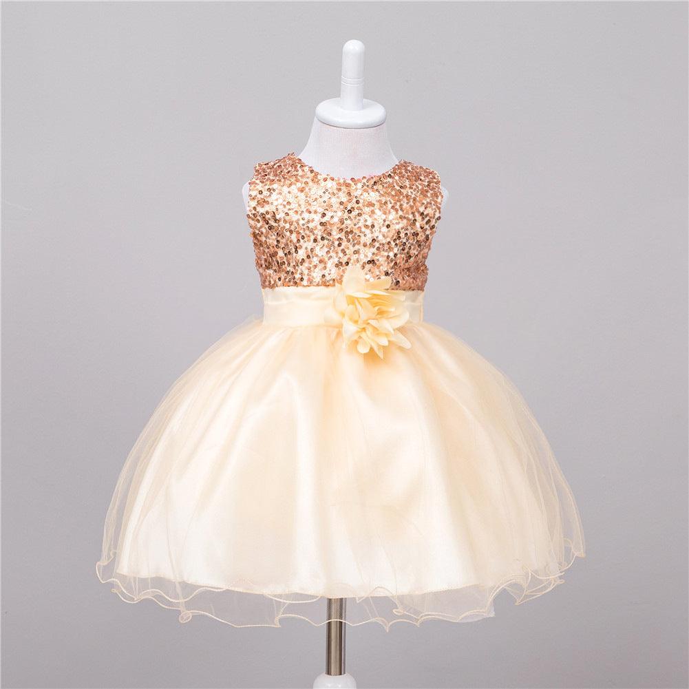 Baby Sequin Dress Flower Girl Wedding Princess Dress - MAXIME