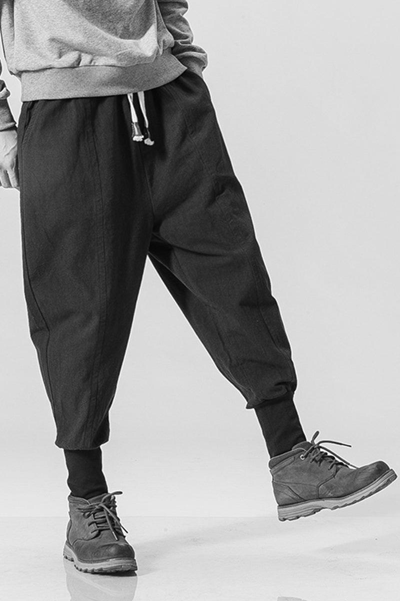 Cotton And Linen Hip Hop Pants For Man - MAXIME