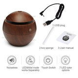 USB Aroma Essential Oil Ultrasonic Cold Steam Diffuser Air Humidifier Purifier 7 Color - MAXIME