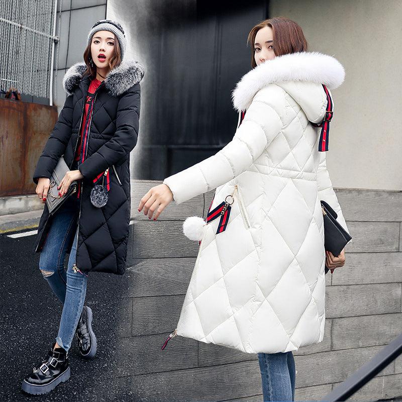 Long hooded padded down coat coat women - MAXIME